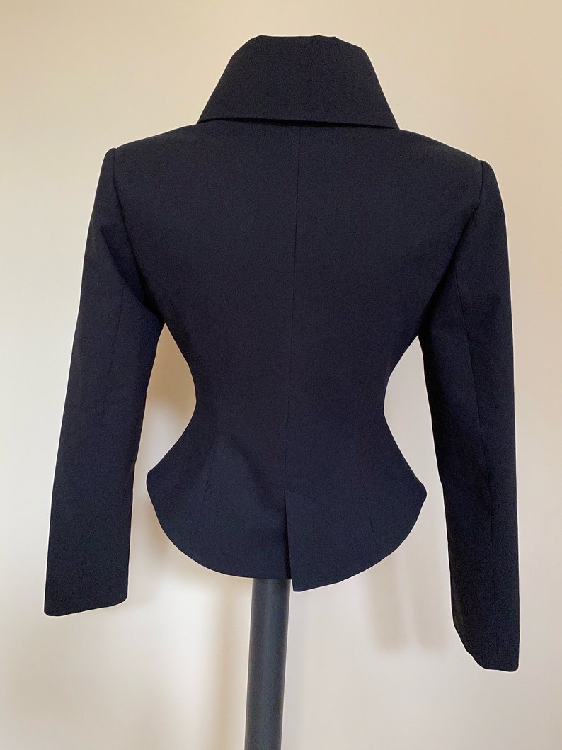 Women's Black Jacket With Gold Buttons Fitted Blazer - Etsy