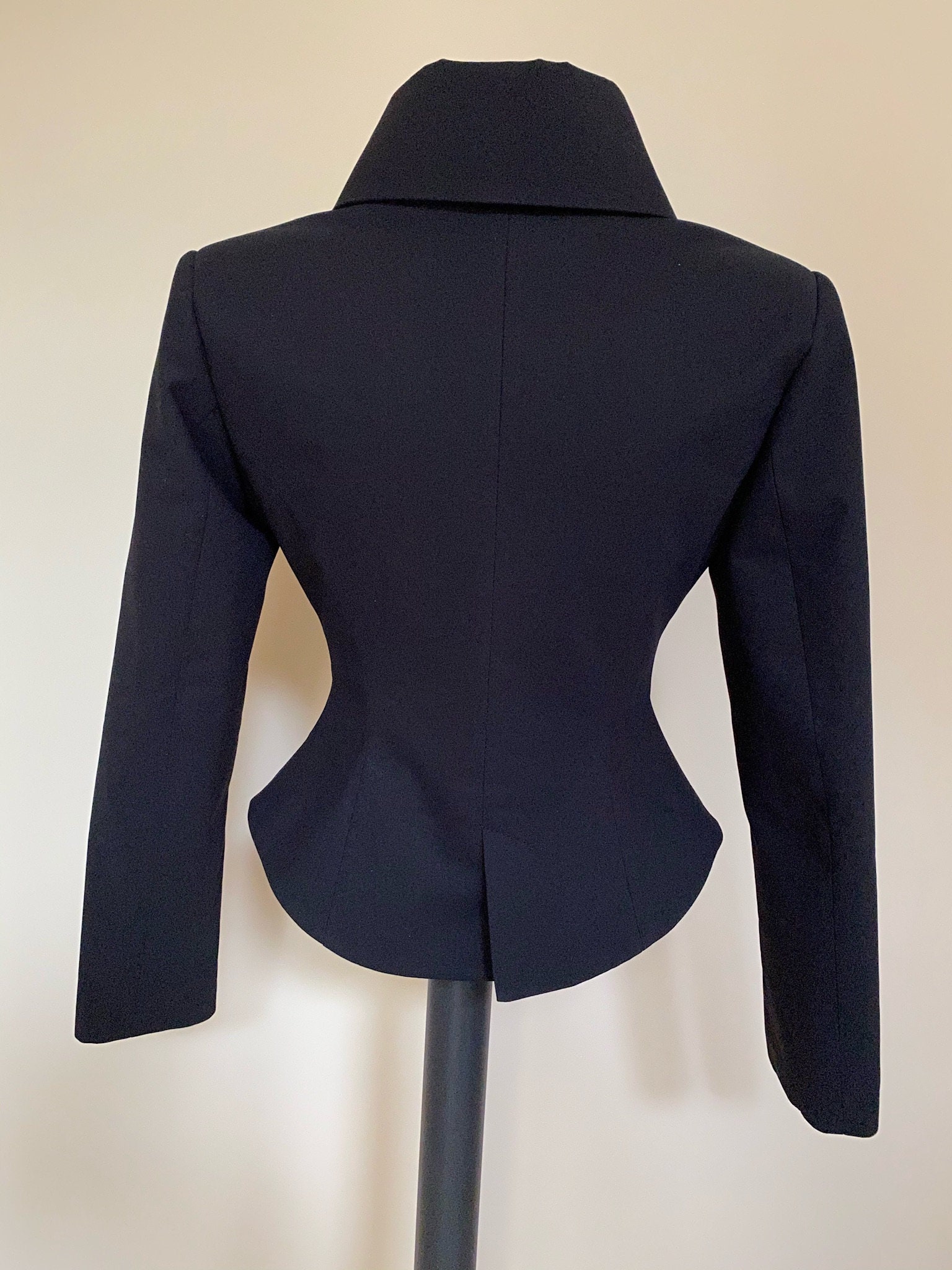 Women's Black Jacket With Gold Buttons Fitted Blazer Etsy UK