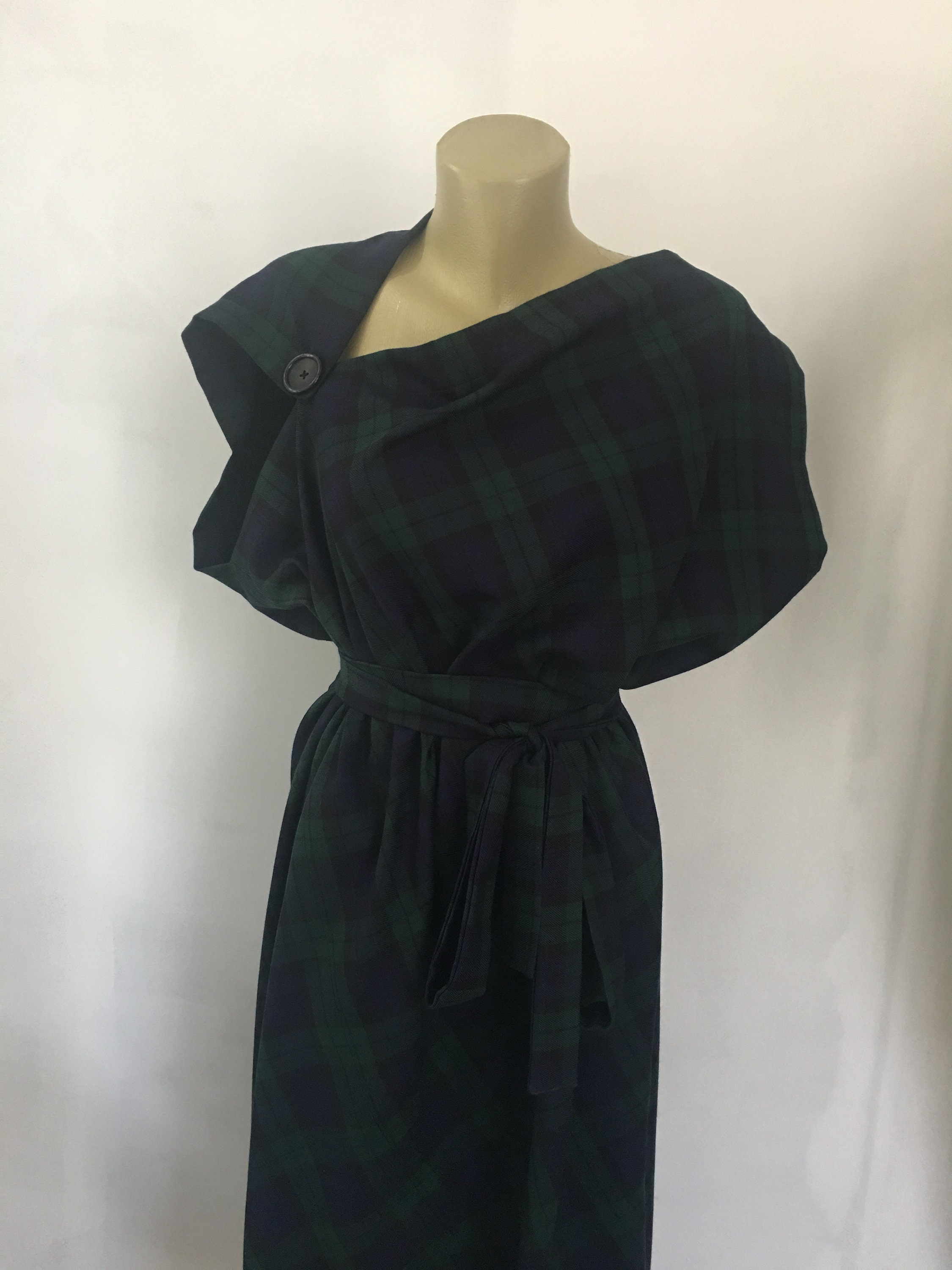 Blackwatch Dress (Asymmetrical) Tartan Polo Shirt - Royal Coat Of Arms Style main image 1