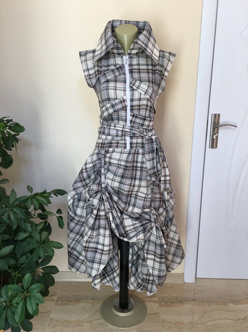 fancy plaid dress