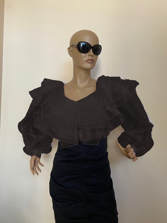 Blusa organza blanca new arrivals