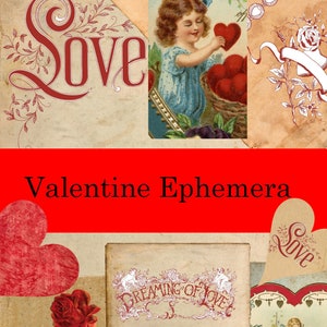 Valentine Ephemera Digital Download