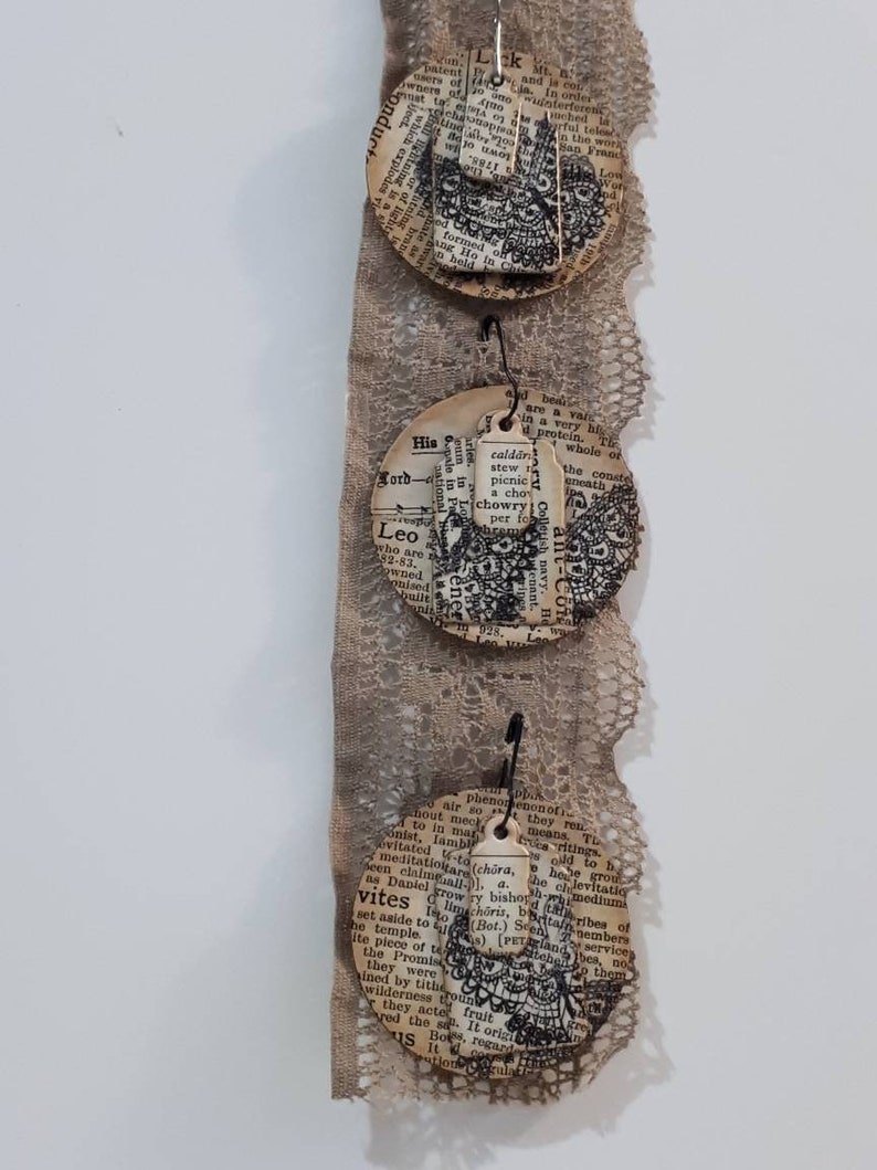 Book Paper Dangles for Junk Journals 3 Book Page Etsy