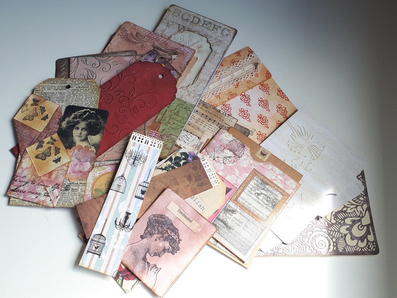 Handmade Ephemera for Junk Journals Pockets Tags Envelopes Etsy