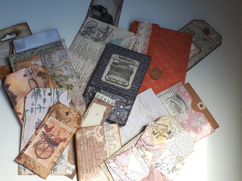 Handmade Ephemera for Junk Journals Pockets Tags Envelopes - Etsy