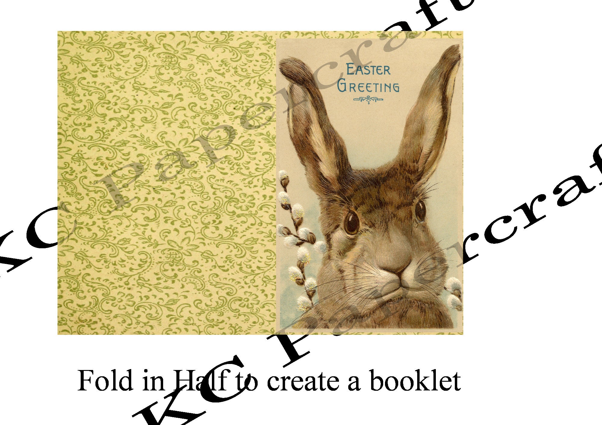 Easter Pack of Ephemera Digital Download Tags Pockets - Etsy