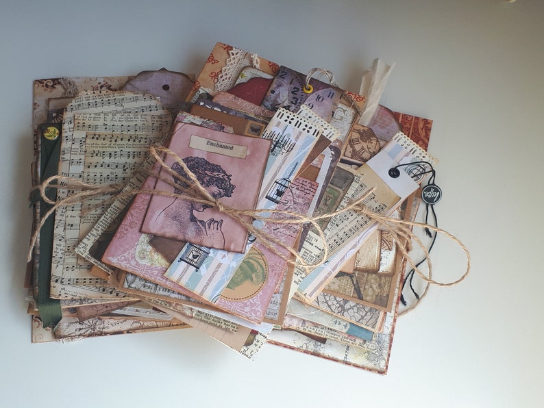 Handmade Ephemera for Junk Journals Pockets Tags Envelopes Etsy UK