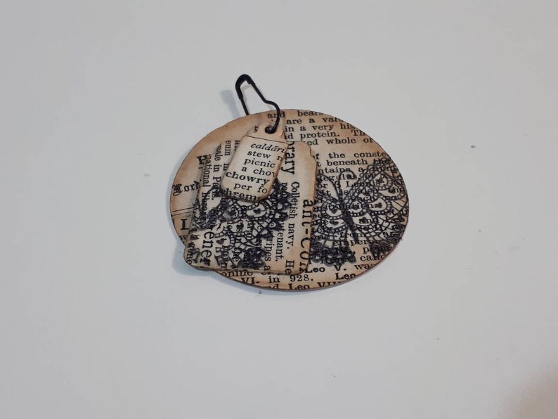 Book Paper Dangles for Junk Journals 3 Book Page Etsy