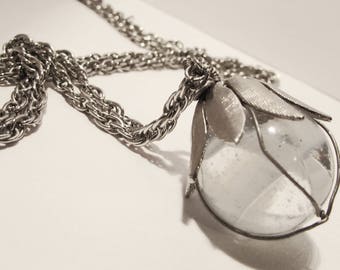 Wrapped Marble Lantern Necklace