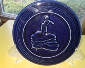 Vintage Style Fiestaware 6 quot quot Cobalt quot Blue Dancing Flamenco Lady Single Hot Plate Trivet