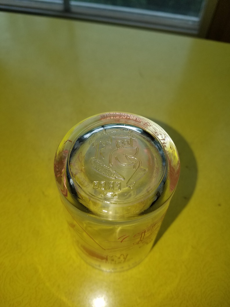 Vintage 1963 Hanna Barbera Productions Inc The Flinstones Pebbles Baby Sitter/'s Pink and Clear Juice Glass