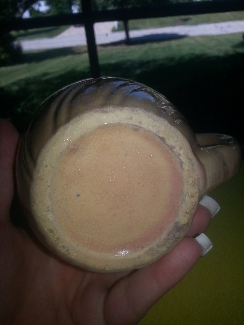Antique Primitive Maa/'s Market Seymour Wis Medium Tan Pottery Pitcher RARE