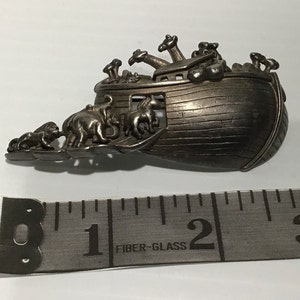 Vintage NOAH&quot;S ARK  Pewter Brooch