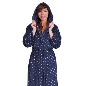 Long Hooded Robe Super Lux Super Mink Long Hoodie Robe Plus Sizes Available. Warm Bathrobe