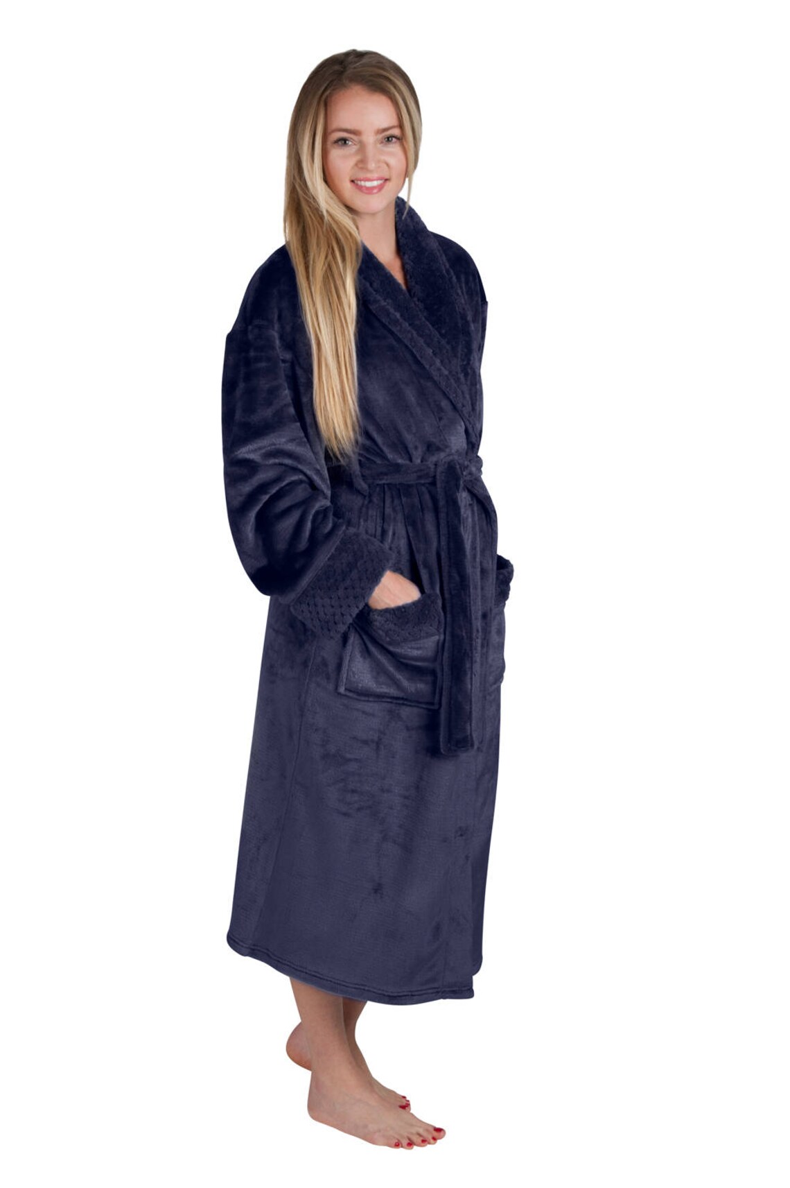 Women's 48 Spa Style Full Length Robe with Velvet | Etsy