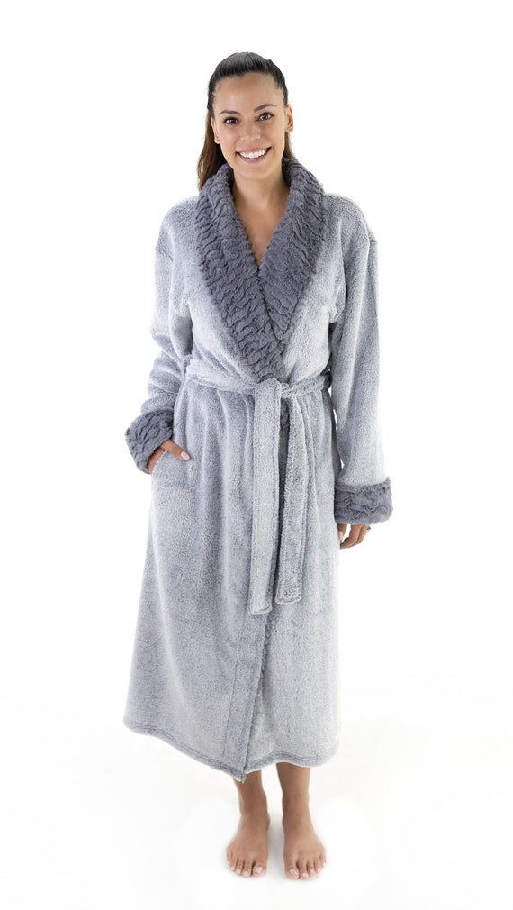 Love This Robe Women's 48 Cozy Silky Soft Supermink Faux Collar