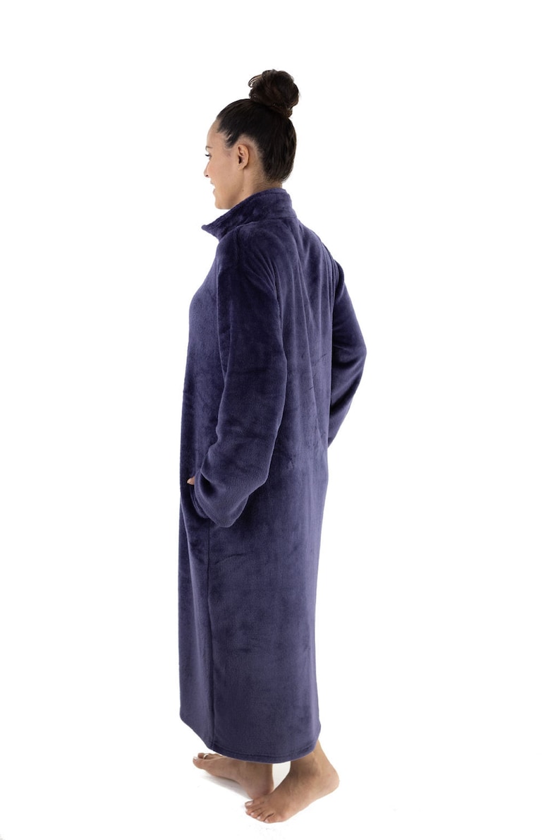 Super Plush Front Zipper Soft Robe Zipper Bathrobe Etsy