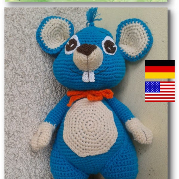 Pattern: Amigurumi, Mopple Mouse, Mouse, Stuffed Animal