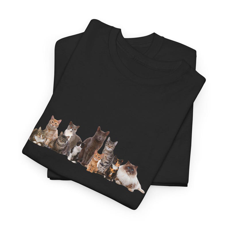 クールキャットジェイドTシャツ、ユニセックスTシャツ、厚手のコットンシャツ、猫好きへのギフト、ユニークなグラフィックTシャツ 画像 10