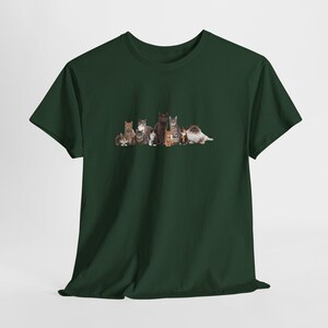 クールキャットジェイドTシャツ、ユニセックスTシャツ、厚手のコットンシャツ、猫好きへのギフト、ユニークなグラフィックTシャツ 画像 2