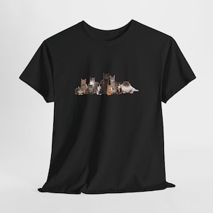 Cool katt Jade T-shirt, unisex-t-shirt, kraftig bomullströja, kattälskare-present, unik grafisk t-shirt