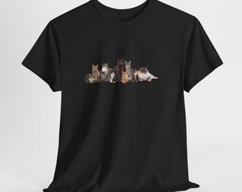 Camiseta Cool Cat Jade, unisex, de algodón grueso, regalo para amantes de los gatos, camiseta con estampado único.