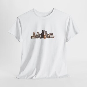 クールキャットジェイドTシャツ、ユニセックスTシャツ、厚手のコットンシャツ、猫好きへのギフト、ユニークなグラフィックTシャツ 画像 8