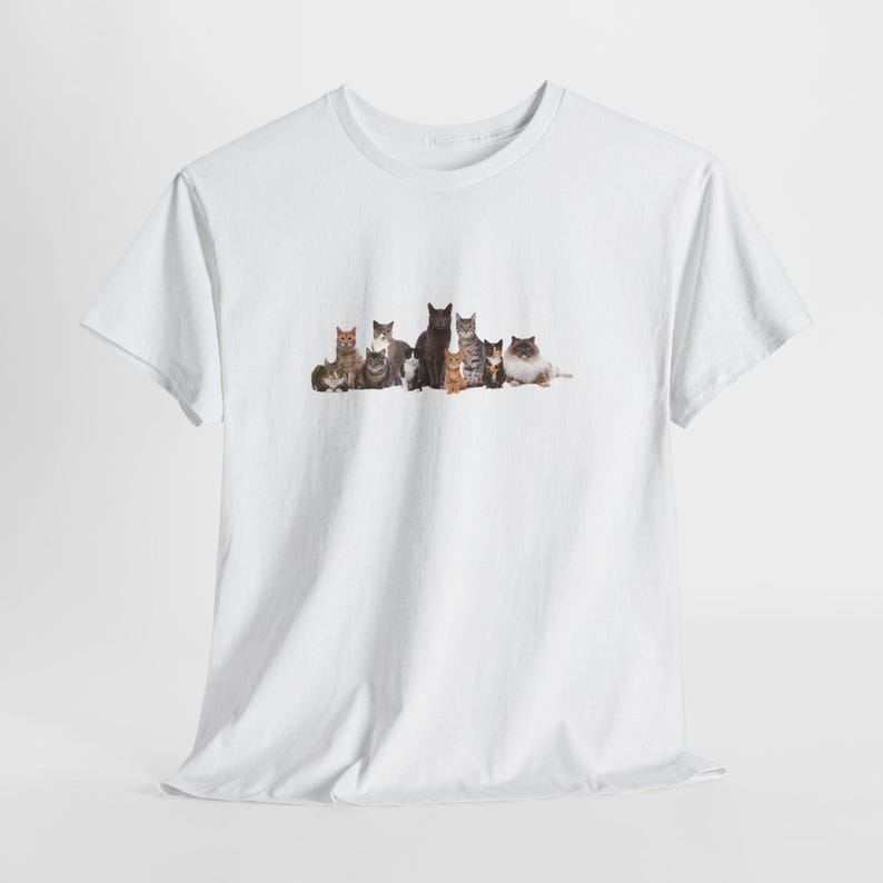 クールキャットジェイドTシャツ、ユニセックスTシャツ、厚手のコットンシャツ、猫好きへのギフト、ユニークなグラフィックTシャツ 画像 8