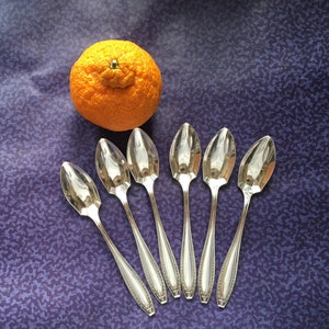 Sale! Antique Set of Six Art Deco 1915 Silver Plate in Webster Pattern by Simeon L. & George H. Rogers (Oneida), Segmented Bowls, No Monog