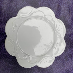 Charme français d'antan : Astier de Villatte Marthe 20 cm (8 po.) d'accompagnement ou assiette à dessert