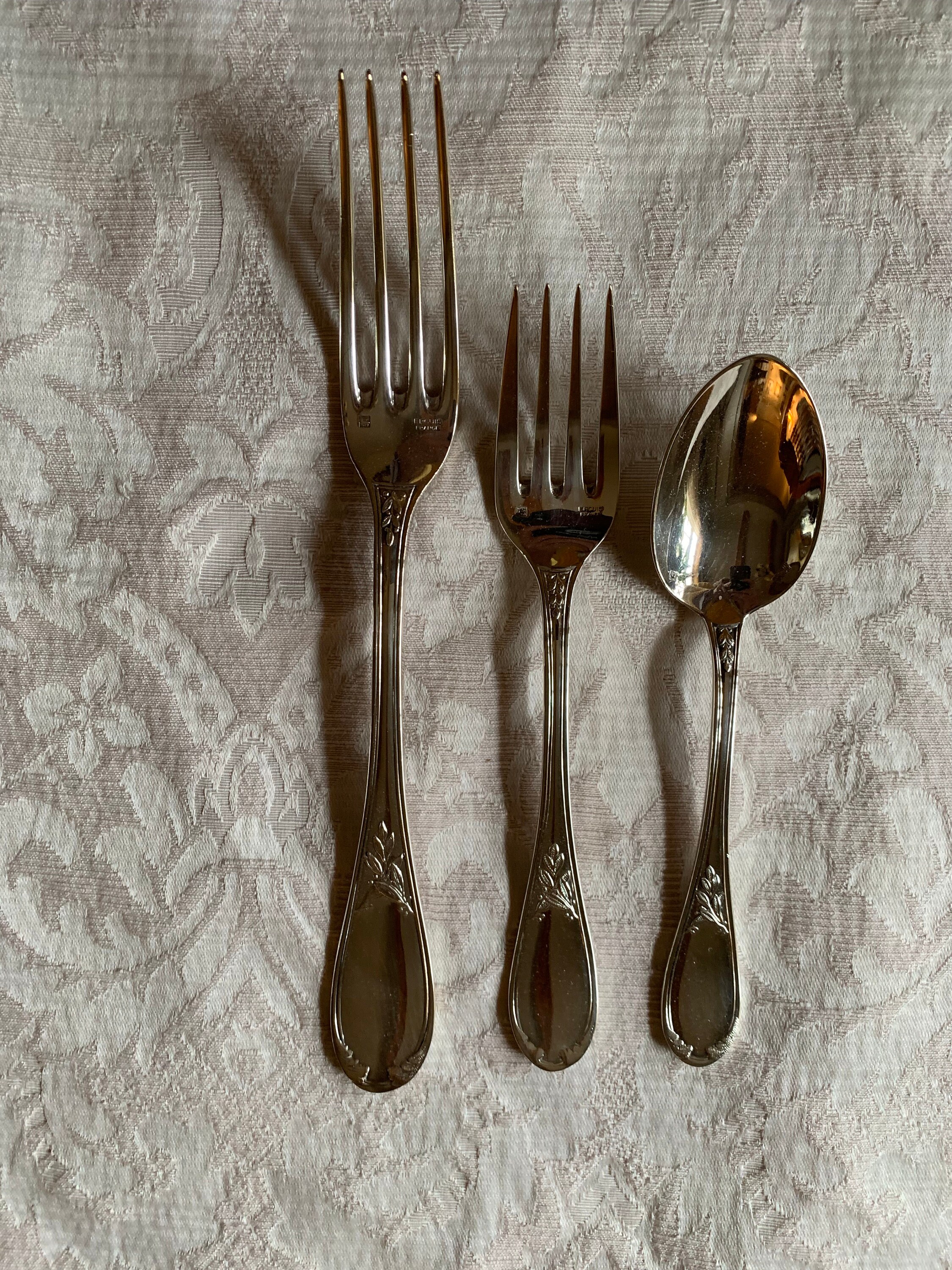 ERCUIS MENAGERE COMPLETE 37 pièces Lauriers métal argenté Cutlery Set 37 part