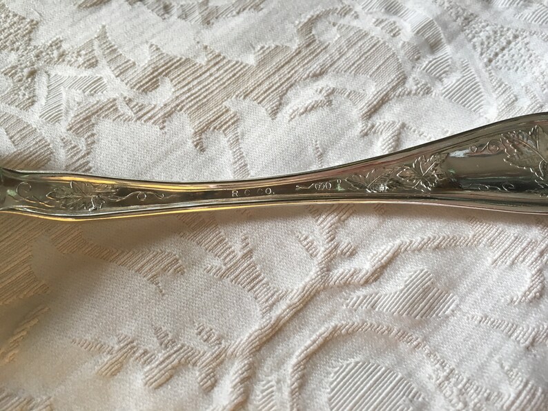 Vintage R.C International Silver Silver Plate Isabella aka Grape Pattern circa 1913 Large Serving Spoon No Monogram Co.