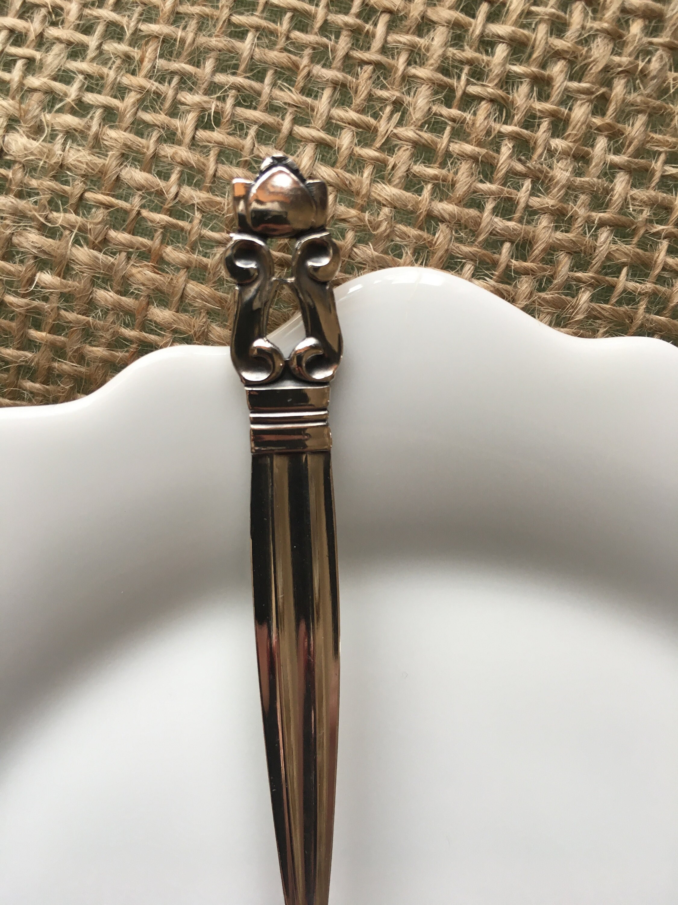 Vintage Georg Jensen Art Nouveau / Art Deco Acorn (konge) Pattern 4 5/8 ...