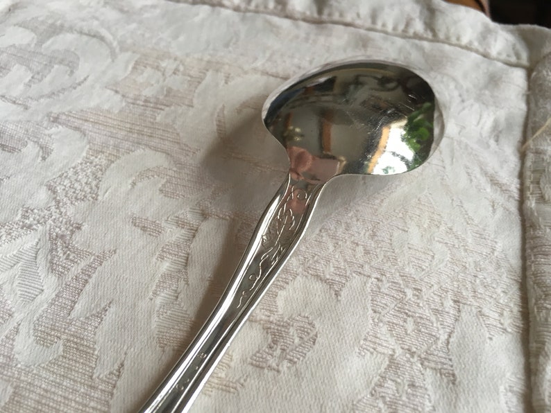 Vintage R.C International Silver Silver Plate Isabella aka Grape Pattern circa 1913 Large Serving Spoon No Monogram Co.