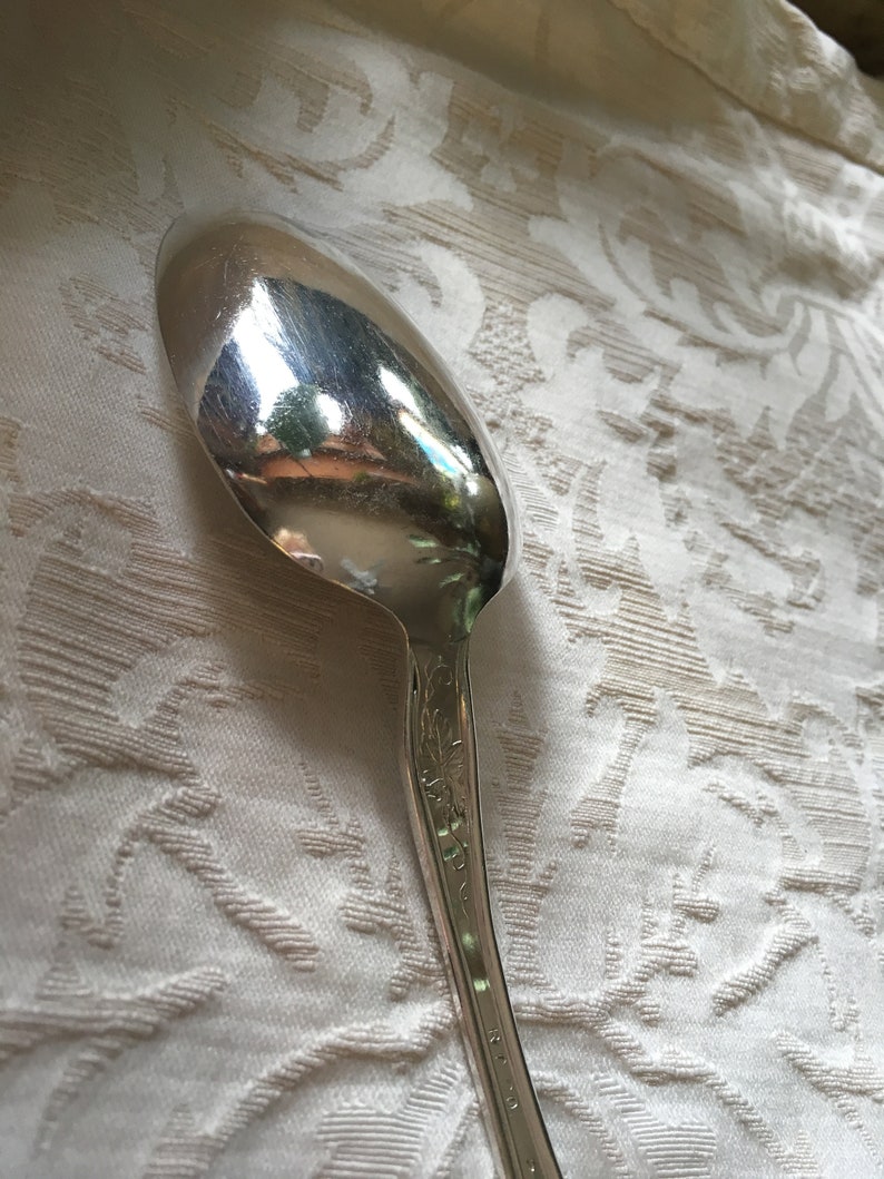 Vintage R.C International Silver Silver Plate Isabella aka Grape Pattern circa 1913 Large Serving Spoon No Monogram Co.