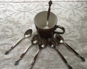 Alvin Sterling Silver Demitasse Spoons - Apollo 1900 Pattern - Set