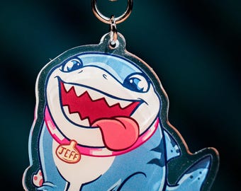 Cute Jeff the Landshark Rivals Acrylic Keychain