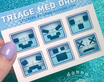 MARATHON Game Mini Sticker Sheets Triage Medic Drone