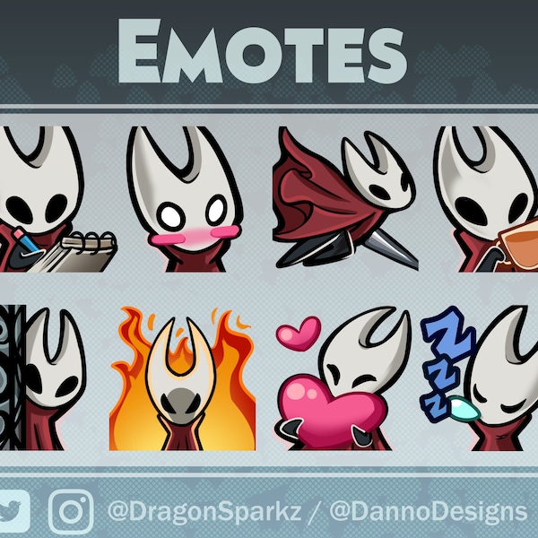 Hollow Knight | Hornet Emotes (Twitch/Discord) - Kawaii | Instant Download