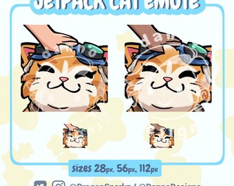 Jetpack Cat Overwatch Animated Pat Emote (Optional Colors) | Twitch/Discord | Instant Download
