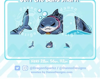 JEFF The Landshark Rivals Animated Emotes Pack (Twitch / Discord) | Instant Download | Cute Shark Kawaii