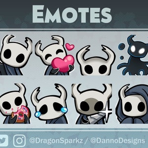 Emoticones de Hollow Knight (Twitch/Discord) - Kawaii / Descarga instantánea
