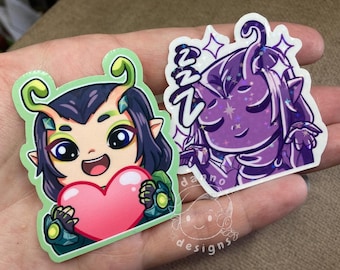 Cute Mantis Rivals Kawaii Sparkle & Vinyl Gloss Stickers