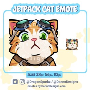 ジェットパックキャットのオーバーウォッチアニメーションPOPエモート（Twitch/Discord対応）をサポート | 即時ダウンロード