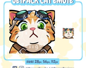 Support Jetpack Cat Overwatch Animated POP Emote (Twitch/Discord) | Instant Download