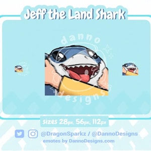 JEFF The Landshark Rivals &quot;SoCute&quot; Animated Emote (Twitch / Discord) | Instant Download | Cute Shark Kawaii
