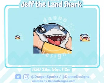 JEFF The Landshark Rivals "SoCute" Animated Emote (Twitch / Discord) | Instant Download | Cute Shark Kawaii