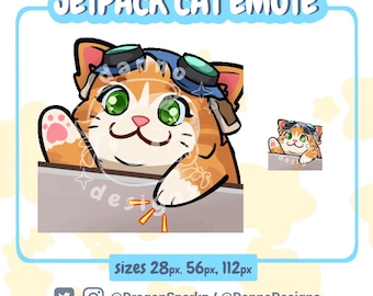 Support Jetpack Cat Overwatch Animated Bongo Emote (Twitch/Discord) | Instant Download