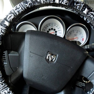 Black Steering Wheel Cover showing one&#39;s Faith-Jesus, Women, girl gift