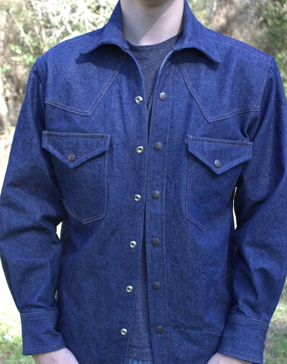 S ML & Xlarge custom Made Western Style Denim Shirt/jacket | Etsy